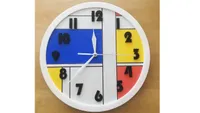 Bauhaus-style clock 