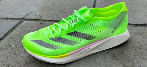 Adidas Takumi Sen 10 running shoe on Tarmac