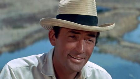A smiling Gregory Peck in The Big Country