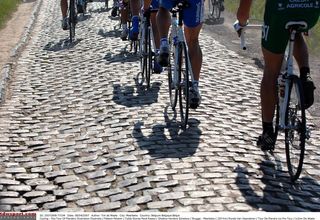 The center of the cobbles is generally the best place to ride