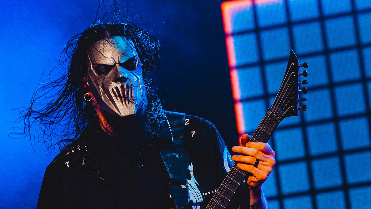 Mick Thomson of Slipknot performs on stage during the Knotfest at Artukainen Event Park on August 13, 2022 in Turku, Finlan