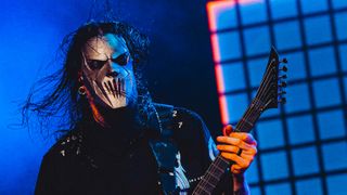 Mick Thomson of Slipknot performs on stage during the Knotfest at Artukainen Event Park on August 13, 2022 in Turku, Finlan