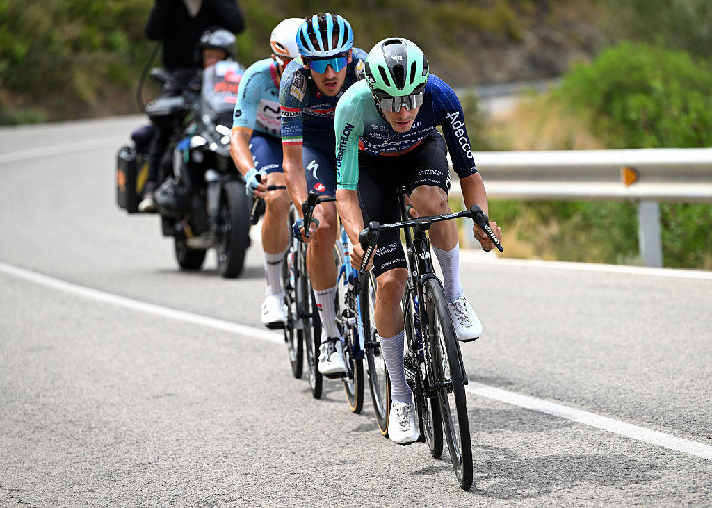 Leo Bisiaux leads the chase of three