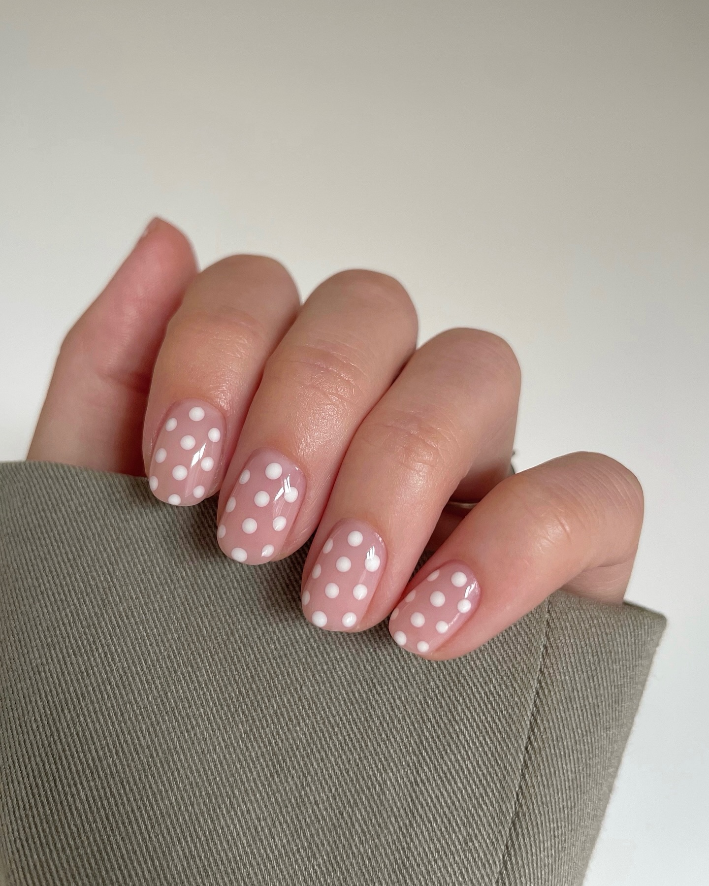 polka dot pink nail design