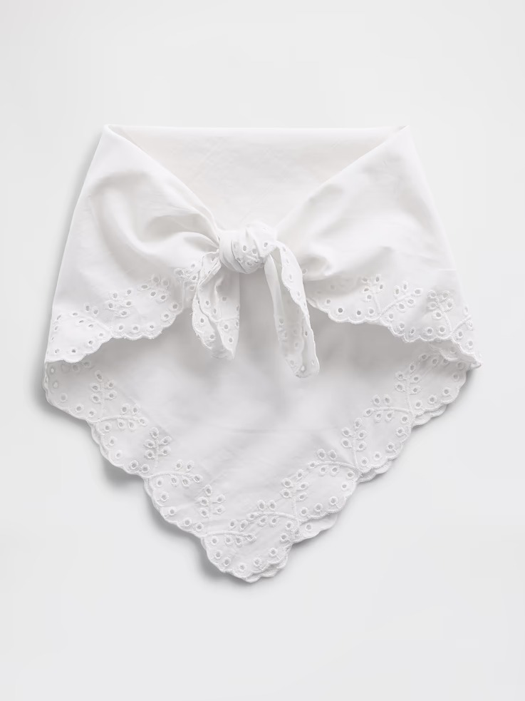 Gap, 100% Cotton Eyelet Bandana Scarf