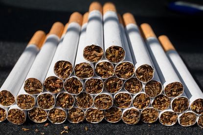 Pile of cigarettes.