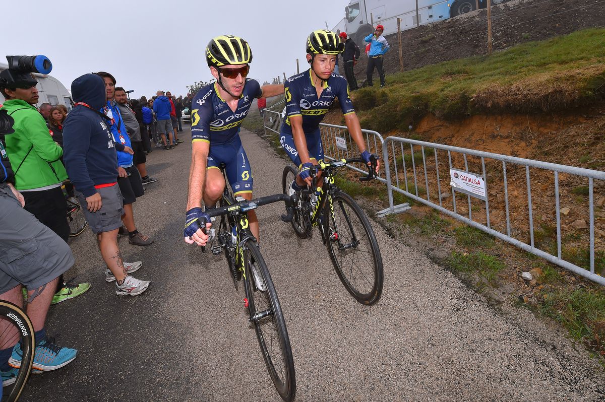 Adam Yates and Esteban Chaves feel the efforts after stage 17