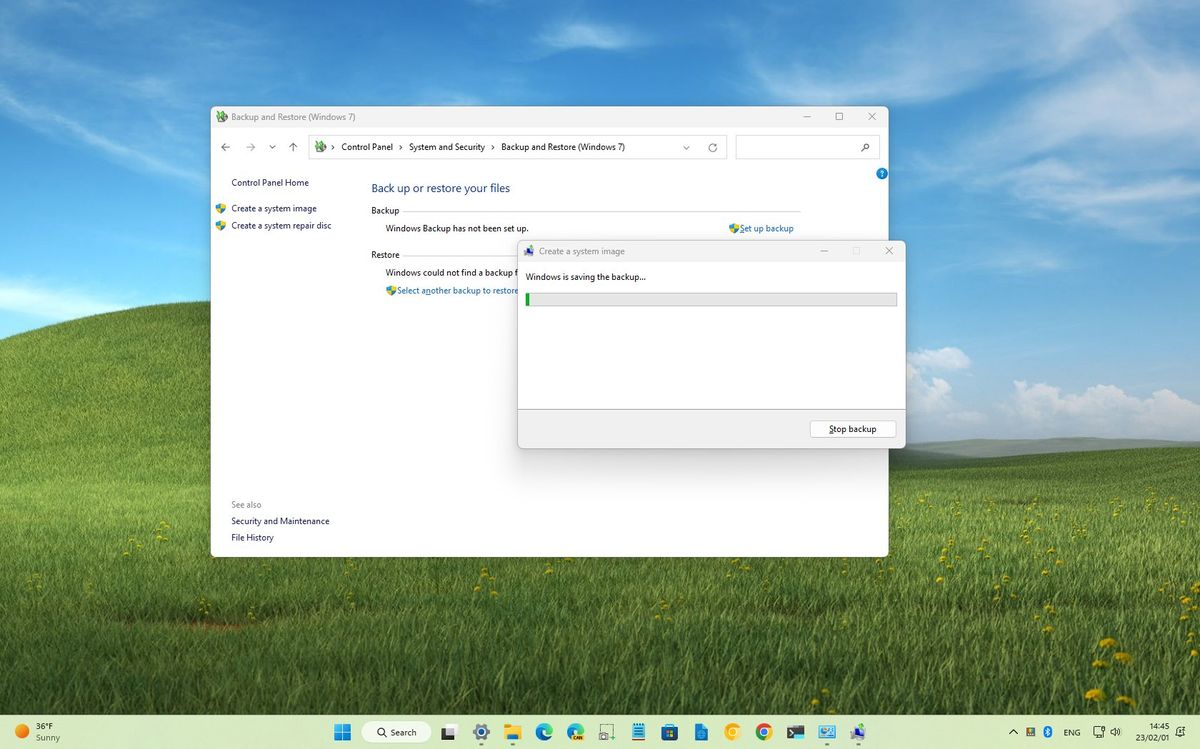 How do I install Windows 11 backup?