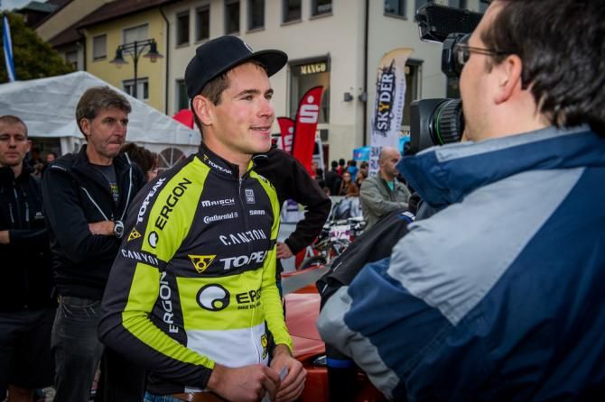 Robert Mennen after his stage win