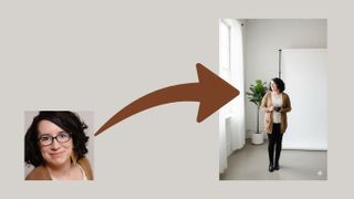 An AI generated image of a photographer in a studio