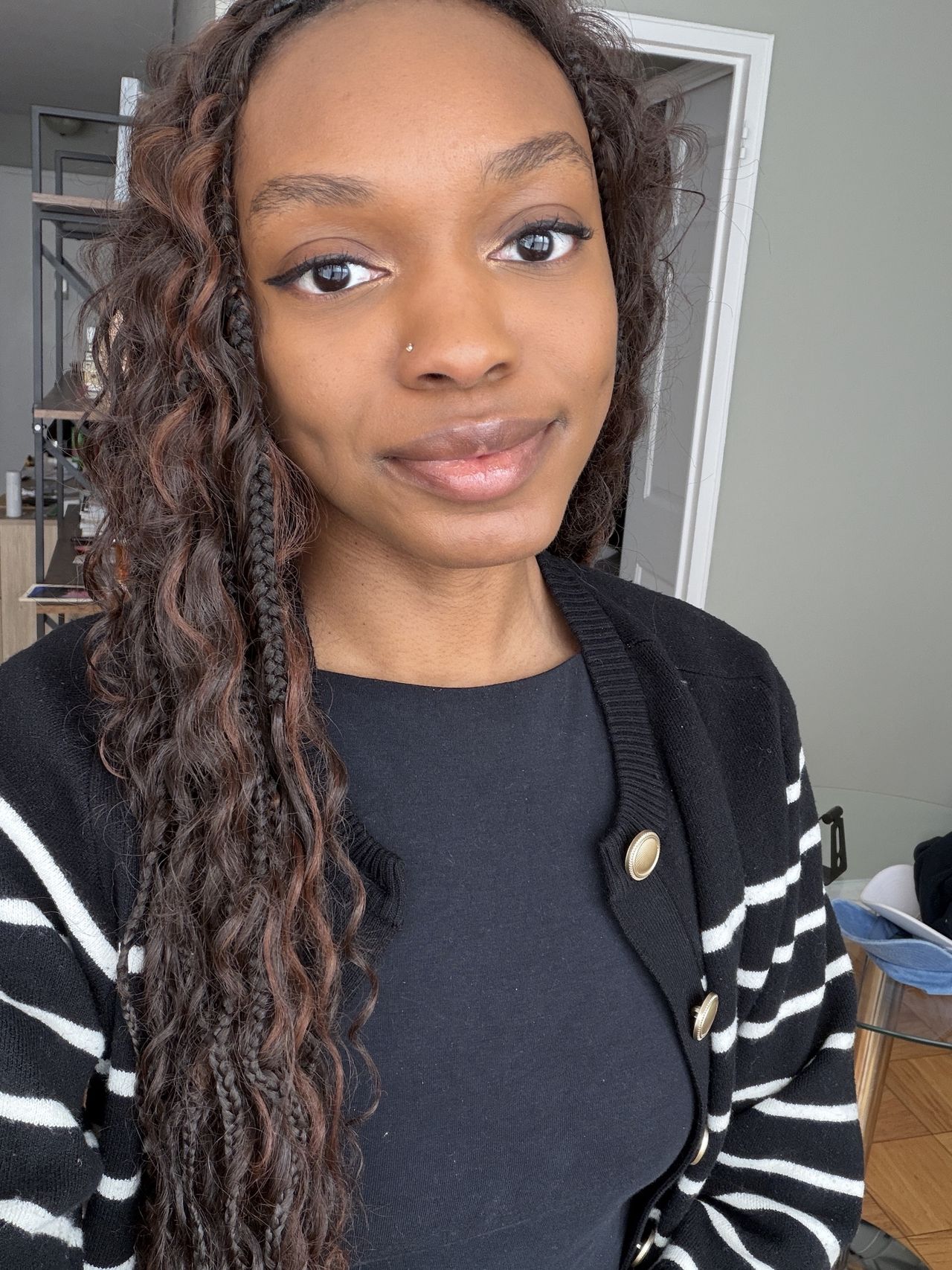 an after photo of a person wearing skin tint