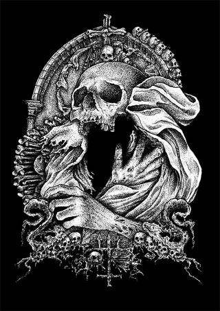 t-shirt design with skull by one of the best horror artists