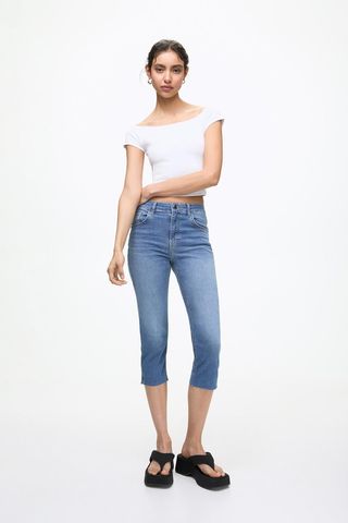 Pull & Bear, Mid-rise capri jeans