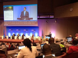 Pai spoke about artificial intelligence and machine learning at the ITU’s 2018 Global Symposium for Regulators in Geneva, Switzerland