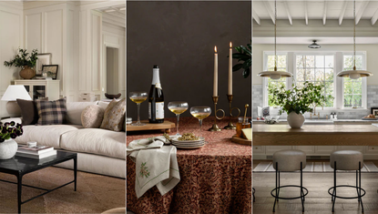 McGee & Co.'s Winter Collection, cozy living room, dining room and kitchen.