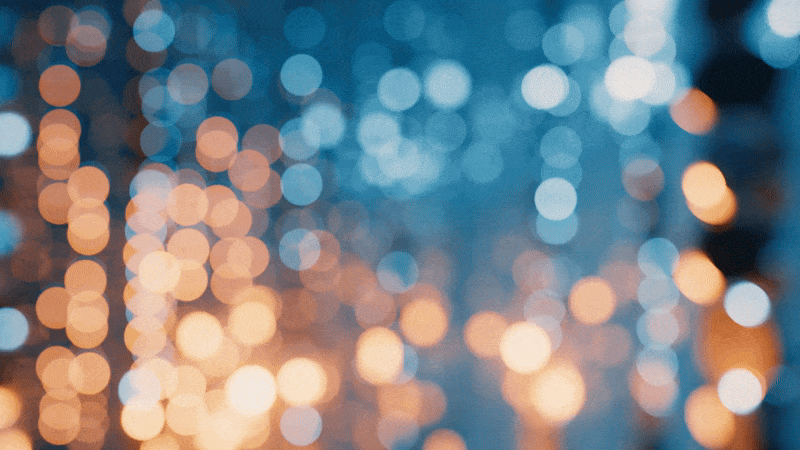 Out of focus lights flickering in distance