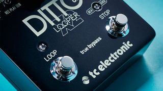 Best cheap looper pedals 2021: TC Electronic Ditto X2 on blue background