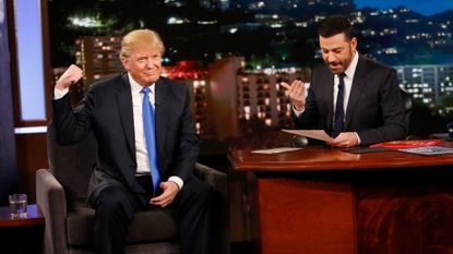 Donald Trump appearing on Jimmy Kimmel Live in 2015