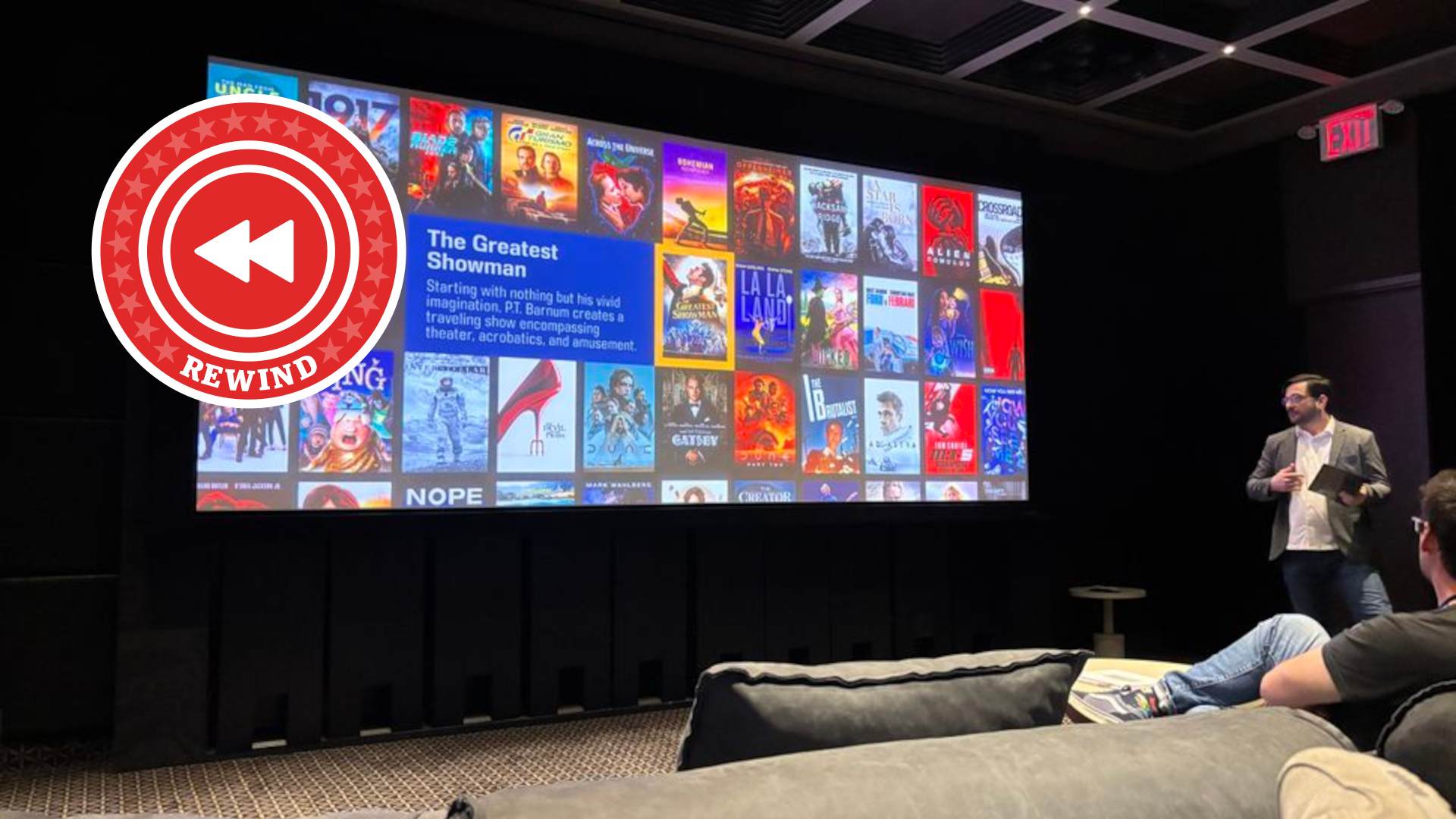 House of Sound home cinema with Rewind logo
