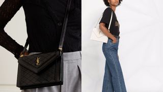 models wearing ysl gaby satchel