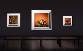 A section is dedicated to the series Flowers, 13 colour photographs of flower arrangements