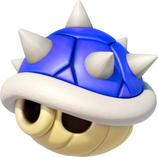 Mario Kart 8 caparazón de tortuga azul