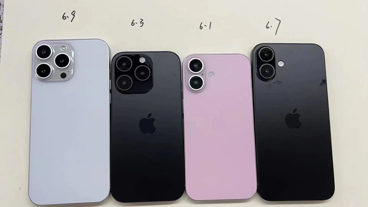 Pro'nun daha büyük ekran boyutları da dahil olmak üzere dört iPhone 16 modelinin tamamı yeni bir sızıntıda fotoğraflandı