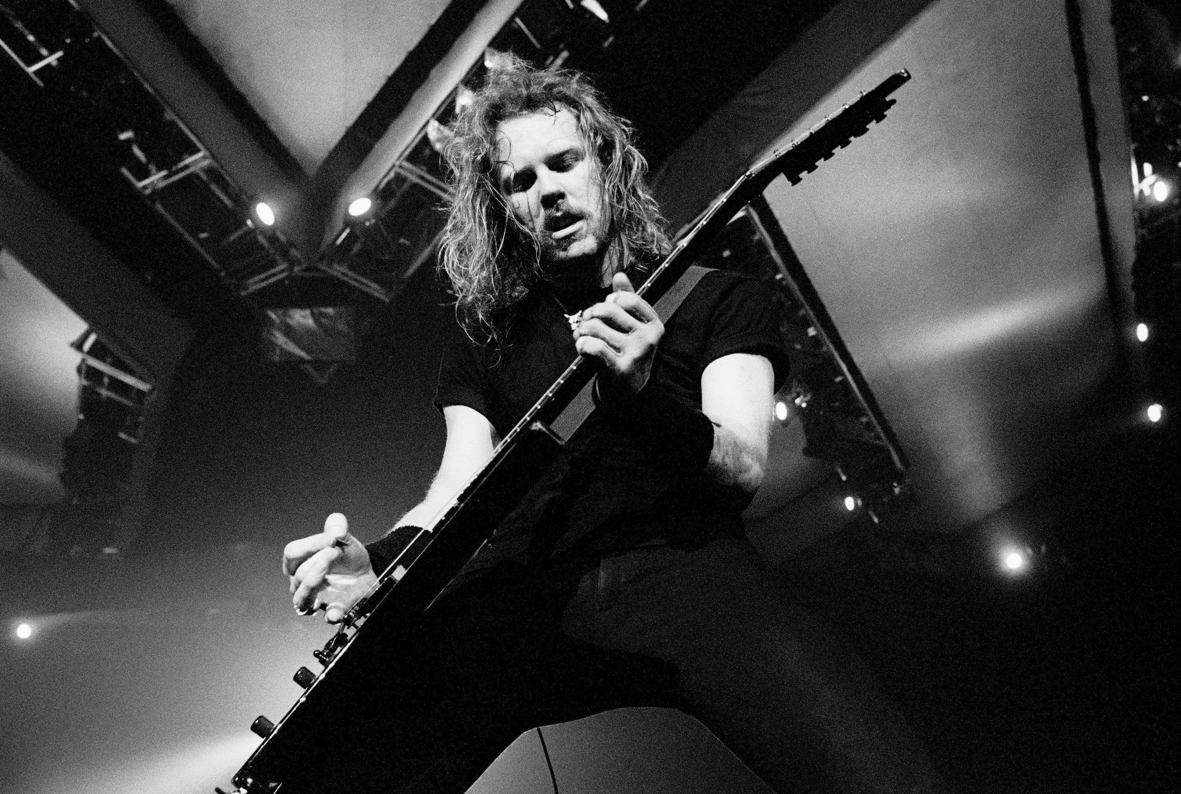 James Hetfield of Metallica onstage in 1992