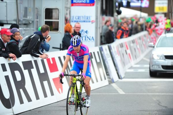 Damiano Cunego (Lampre - ISD) was dropped on the climb to Verbier