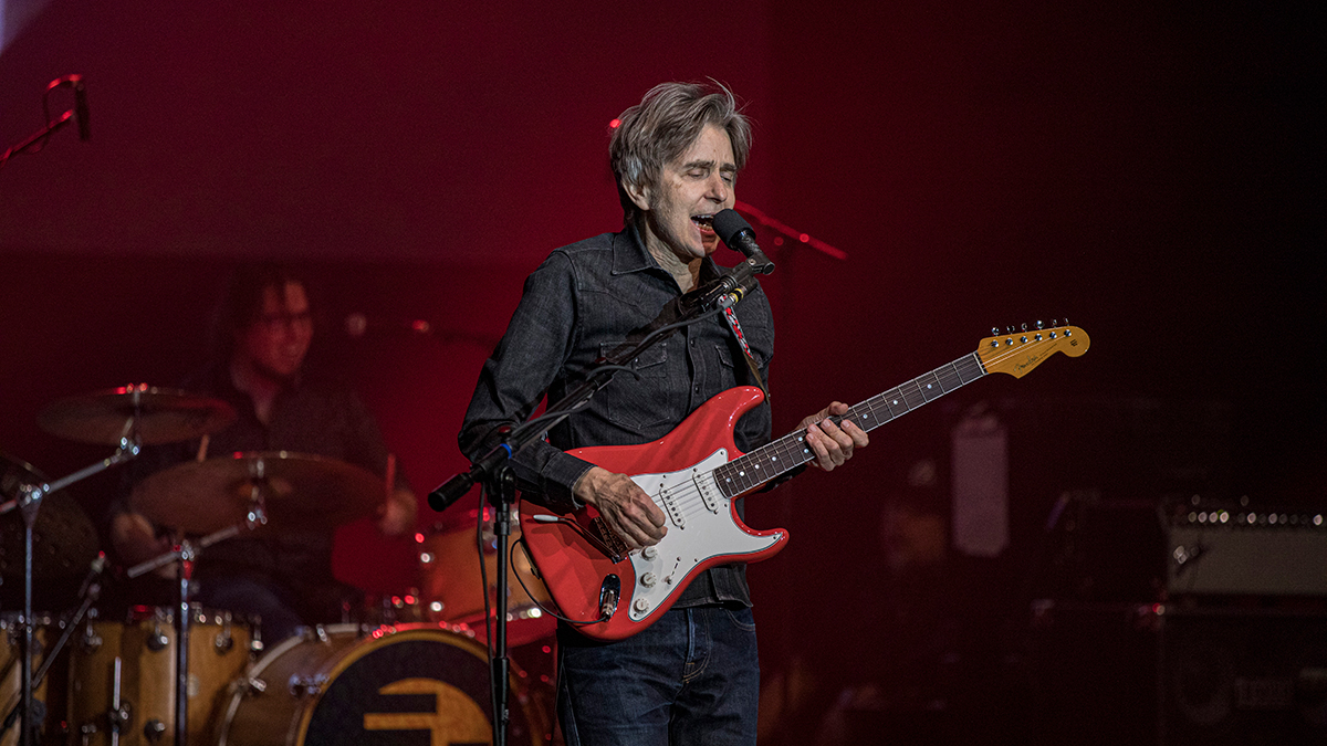 Eric Johnson performs on stage during the G3 tour stop at The Magnolia on February 07, 2024 in El Cajon, California