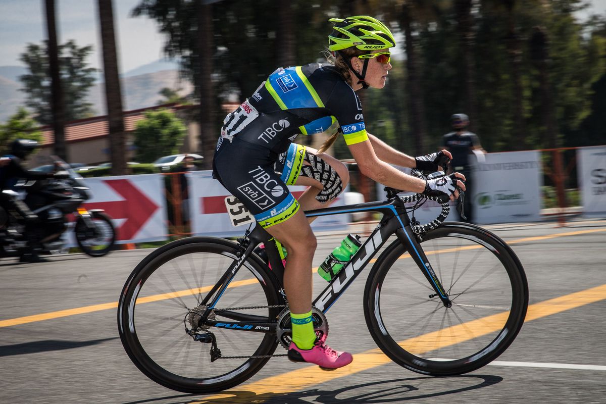 Lauren Stephens (TIBCO) corners while in the break