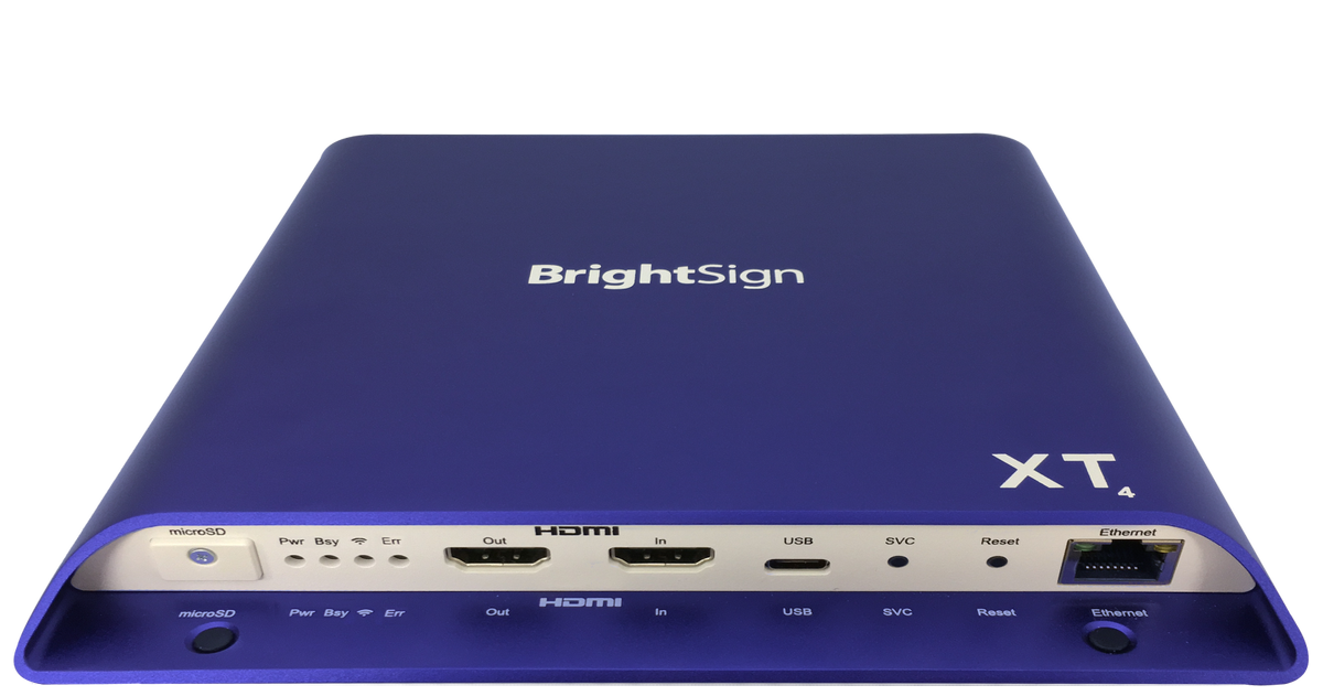 The XT1144 is one of BrightSign’s media players that can utilize voice activation capabilities via BrightVoice.