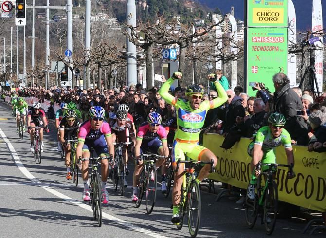 Mauro Finetto (Neri Sottoli Yellow Fluo) wins the GP di Lugano