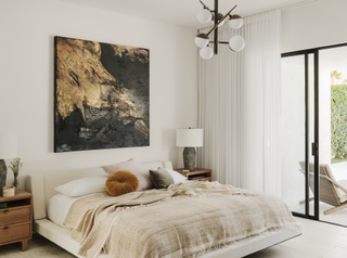 neutral rustic bedroom