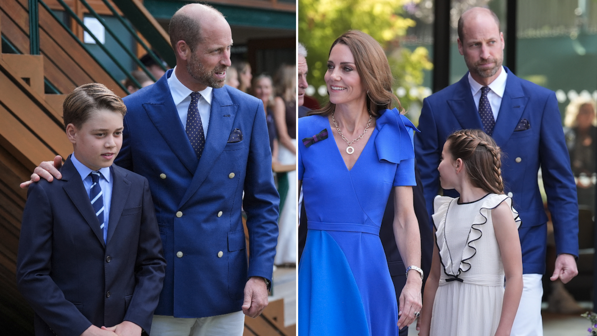 Prince William wearing crisp white Wimbledon pants