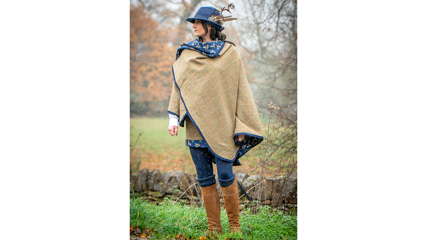 Emma Brown Tweed rowan berry cape