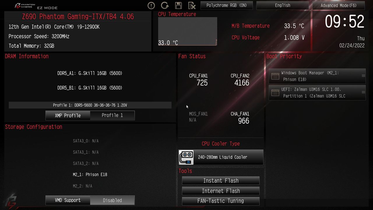 ASRock Z690 Phantom Gaming-ITX/TB4