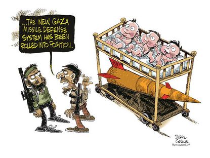 Political cartoon Israel Palestine crisis
