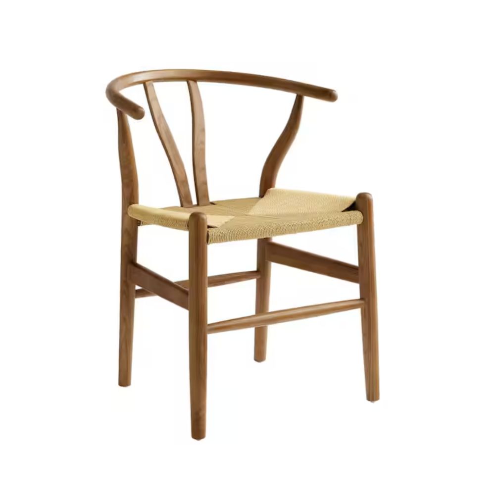 Wooden wishbone dining chair