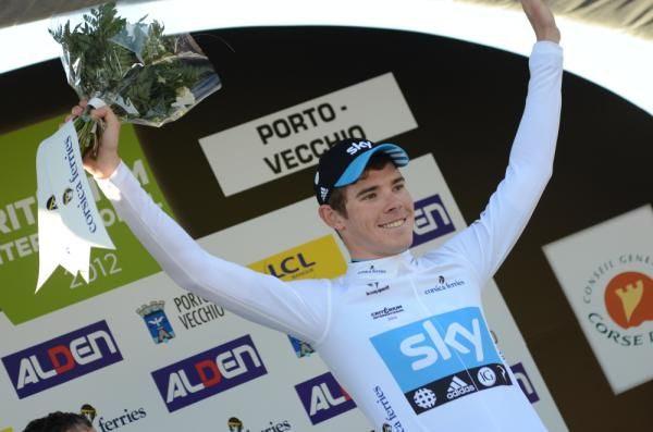 Luke Rowe (Sky) took over as best young rider
