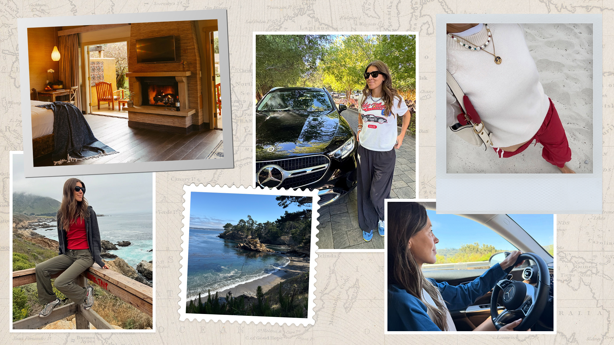 Fashion editor, Judith Jones on a road trip in Northern California