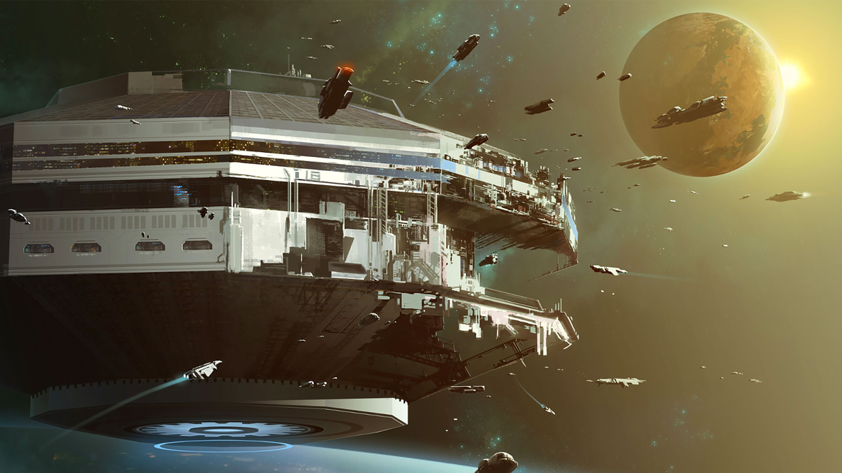 After eight years, the space MMO where players create the ships launches next month