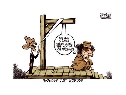 Obama's slip on Gadhafi