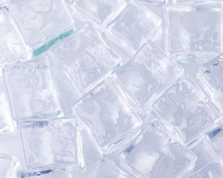 Close up of ice cubes