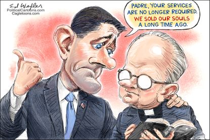 Political cartoon U.S. Paul Ryan Patrick Conroy firing