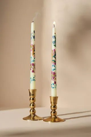 Venetian Garden Taper Candles, Set of 2