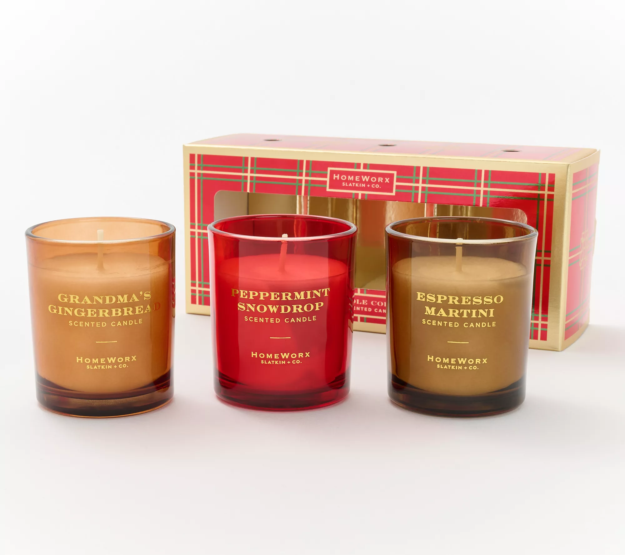 Homeworx by Slatkin &amp;amp; Co. S/3 Classic Holiday Candle Discovery Set
