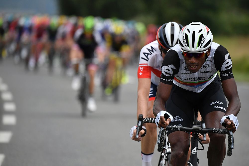 Daniel Teklehaimanot (Dimension Data) sparked the first move but was caught