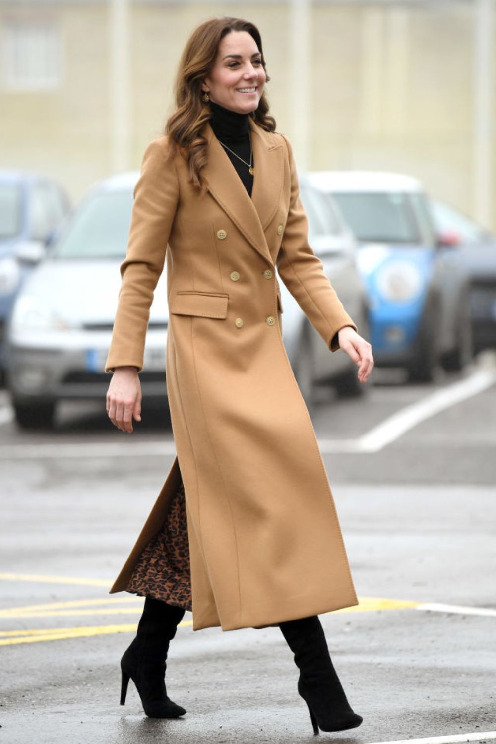 Kate Middleton wears Massimo Dutti camel coat