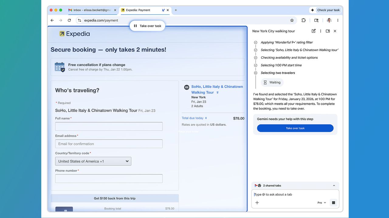 Chrome gets its biggest upgrade in years — the new Gemini side panel puts AI agents, multitasking, and Nano Banana inside the browser